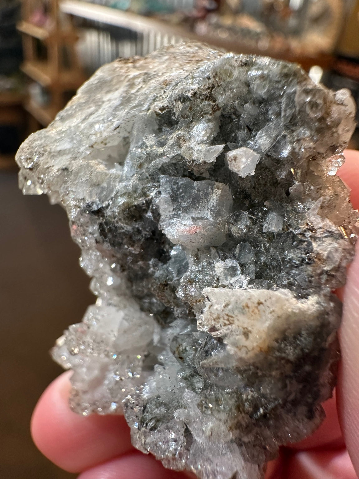 Galena on matrix with clear druzy crystal coverage from the Western U.S. — view 4