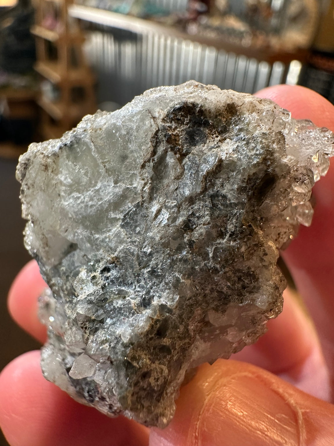 Galena on matrix with clear druzy crystal coverage from the Western U.S. — view 5