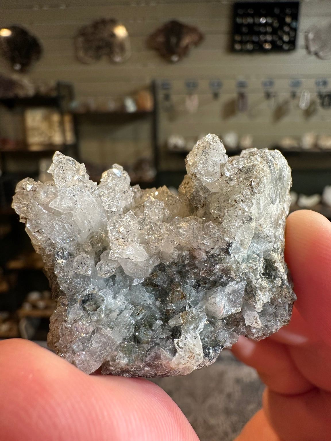 Galena on matrix with clear druzy crystal coverage from the Western U.S. — view 7