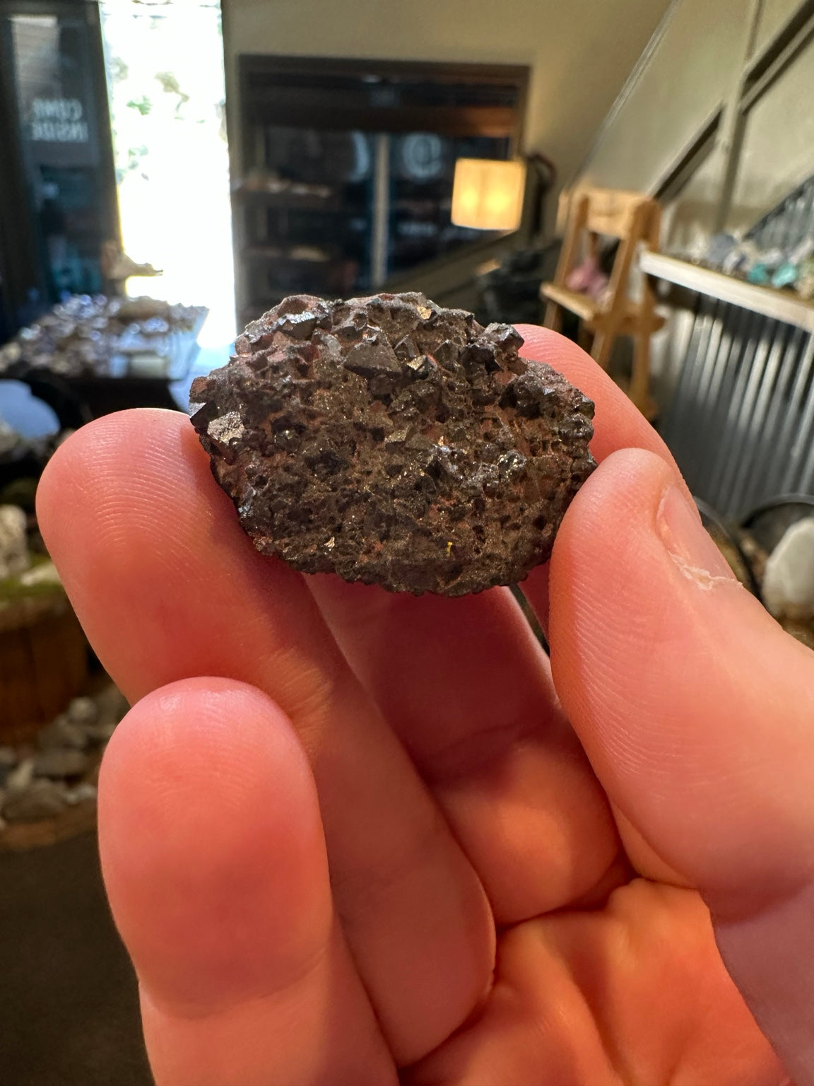 Hematite-rich iron-oxide crystal cluster from the Western U.S. — view 5