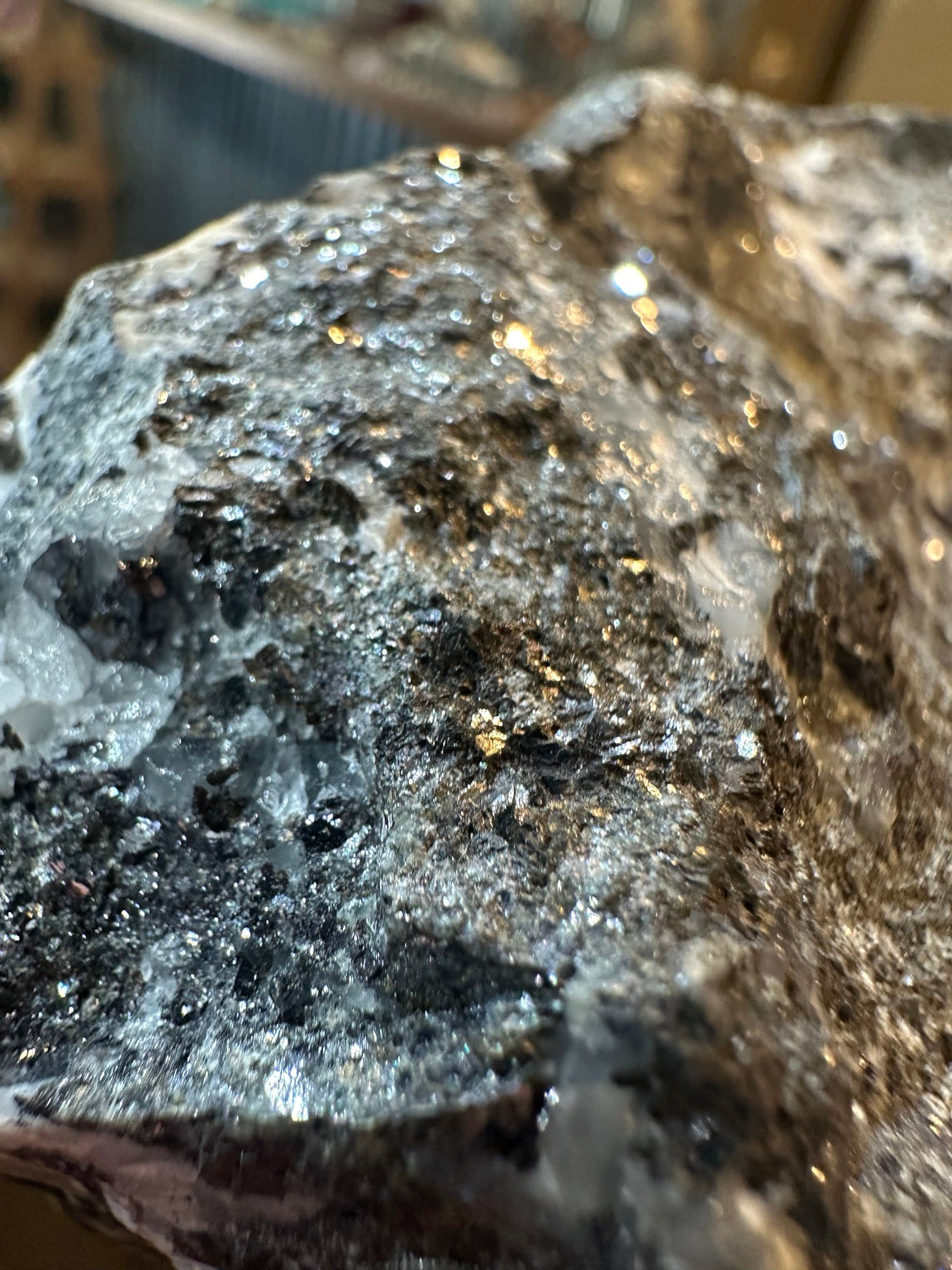Galena and pyrite mineral specimen from Mexico, 46.4 oz — view 3