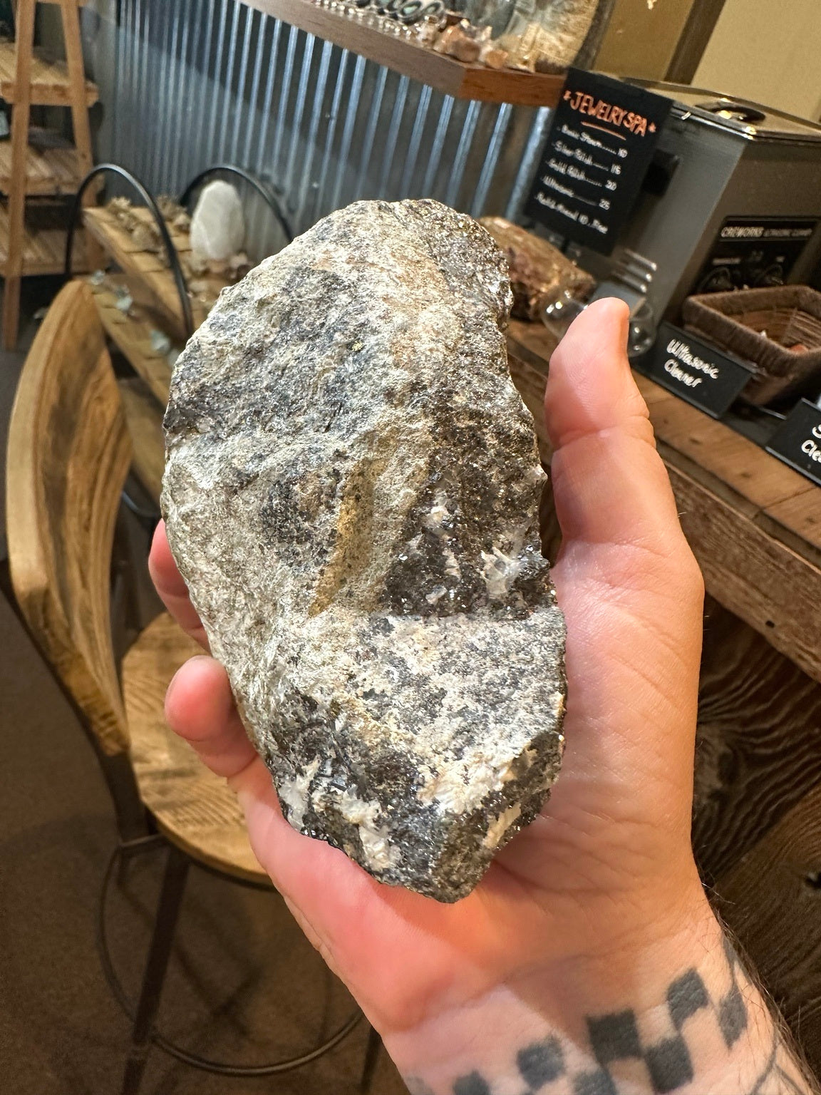 Galena and pyrite mineral specimen from Mexico, 46.4 oz — view 4