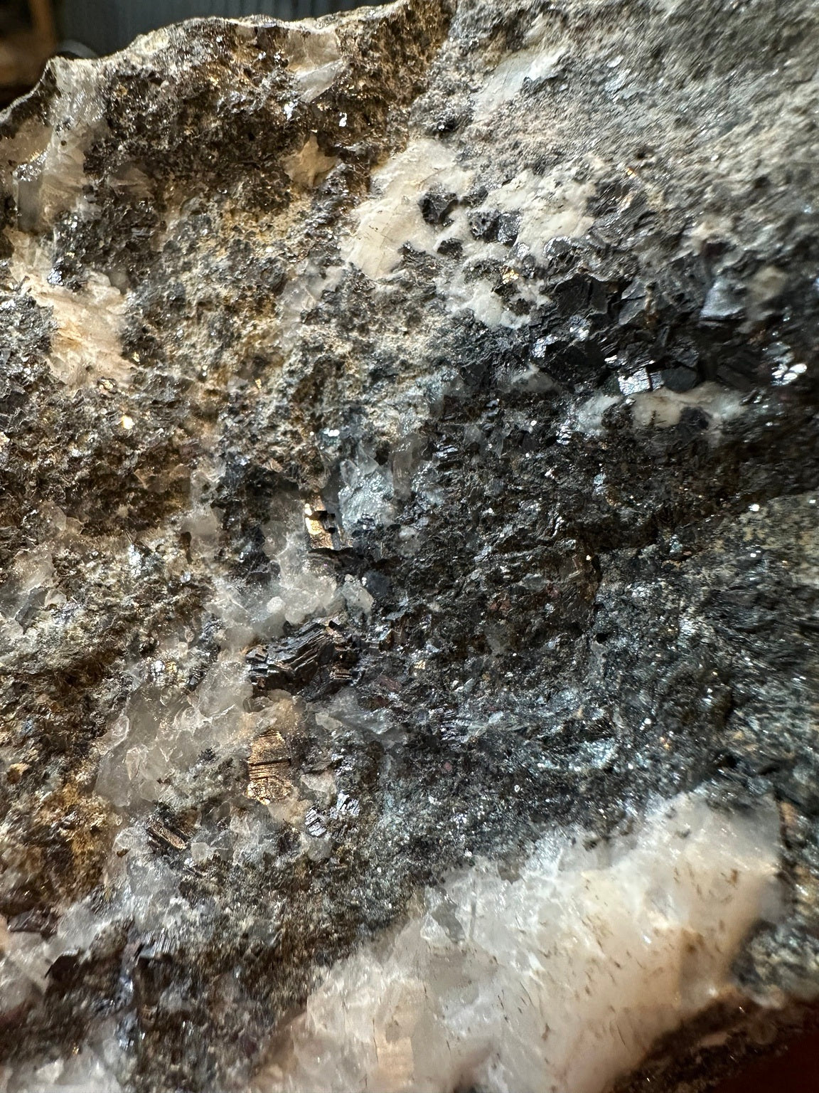 Galena and pyrite mineral specimen from Mexico, 46.4 oz — view 5