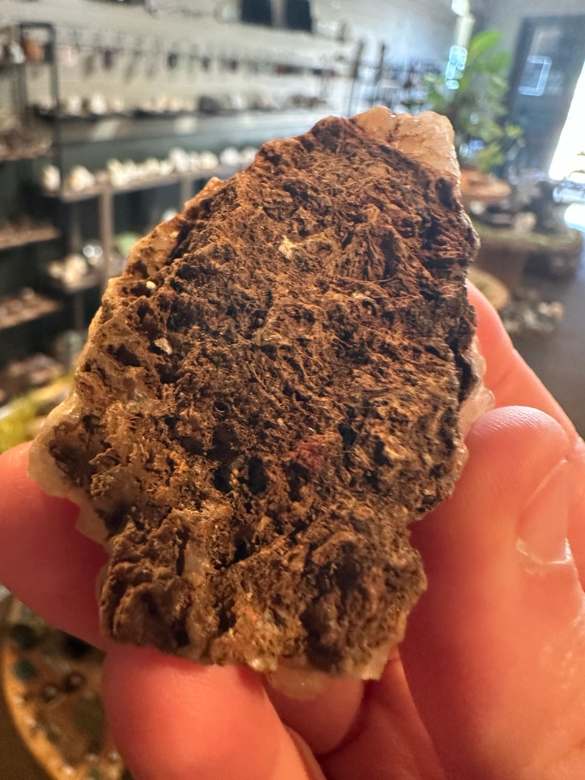 Mexico quartz cluster with earthy iron oxide staining