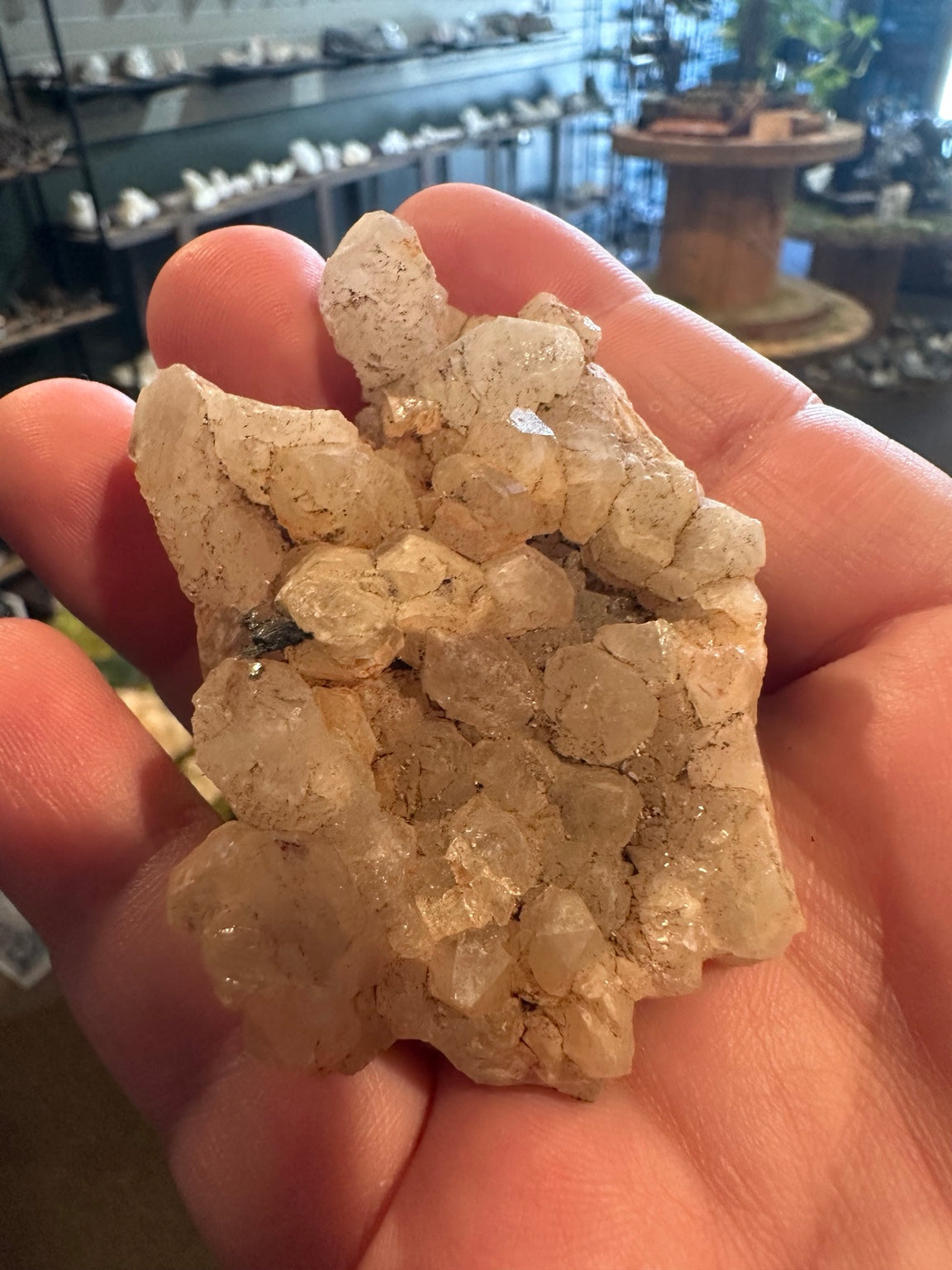 Back view of Mexico quartz and iron oxide matrix specimen