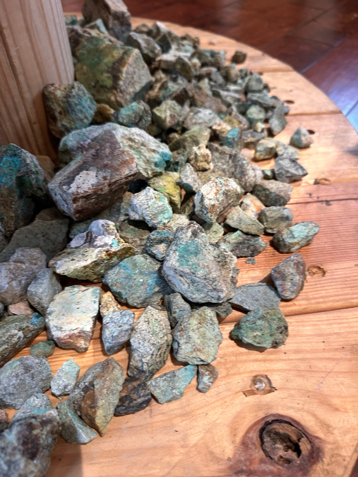 Nevada chrysocolla and copper minerals in natural matrix, representative material