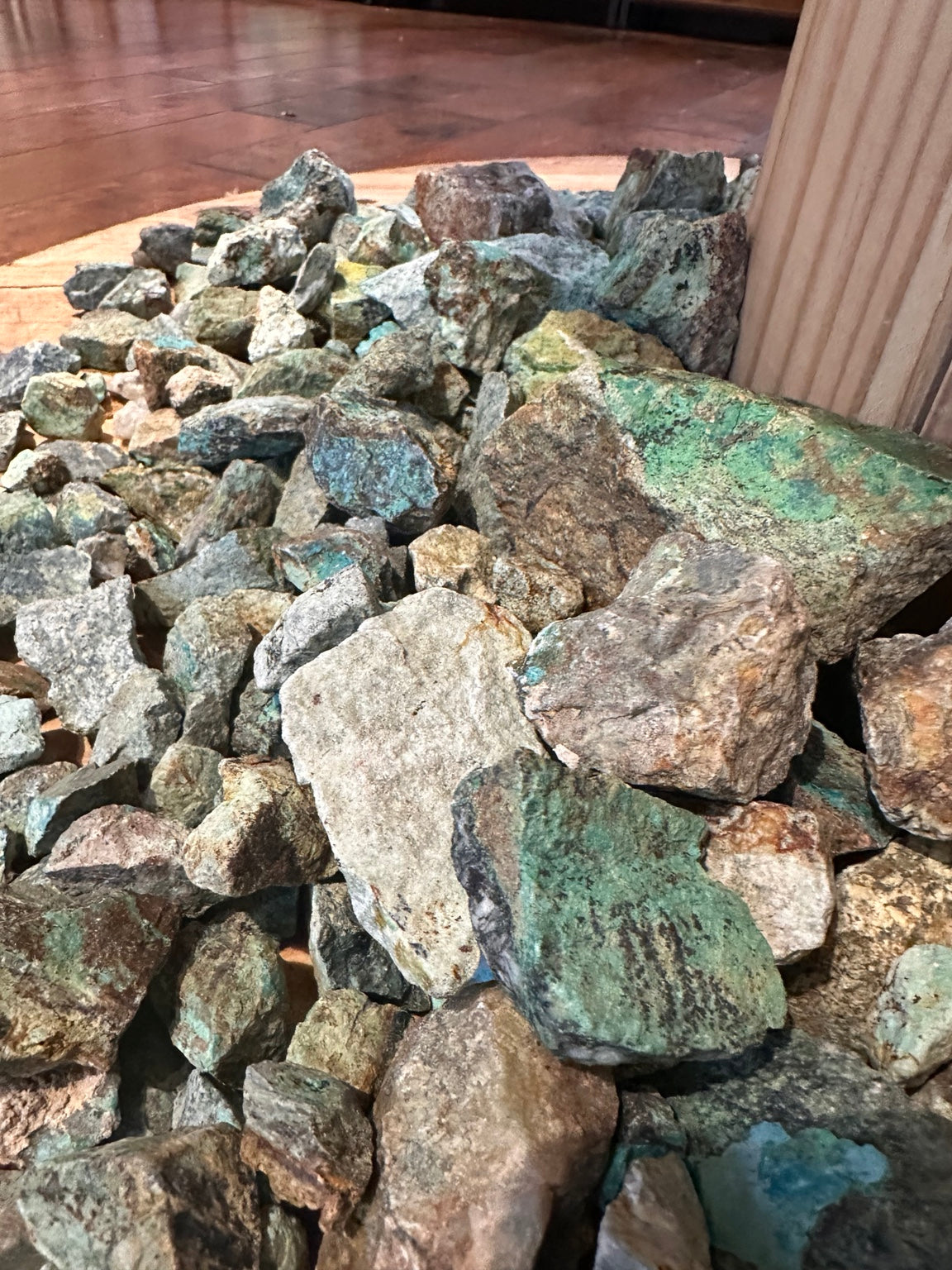 Nevada chrysocolla and copper minerals in natural matrix, representative material