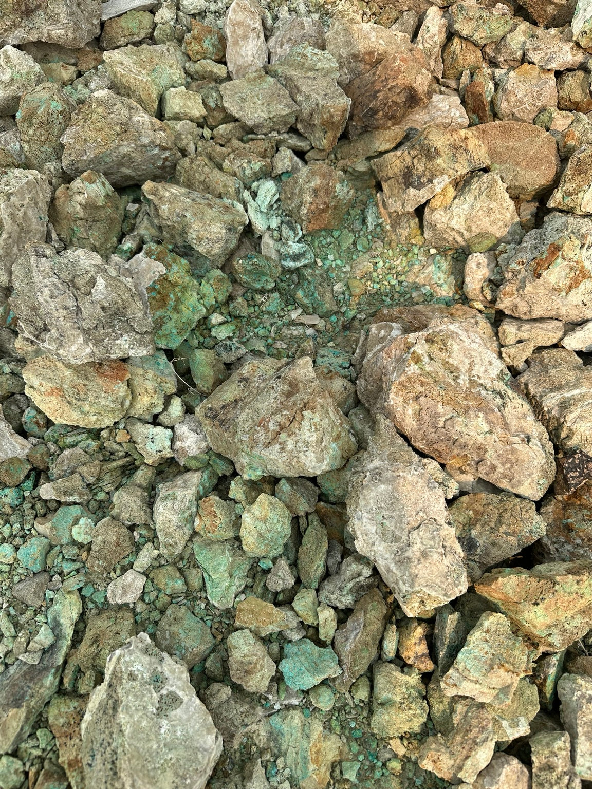 Copper mineral-bearing rock at our Nevada claims