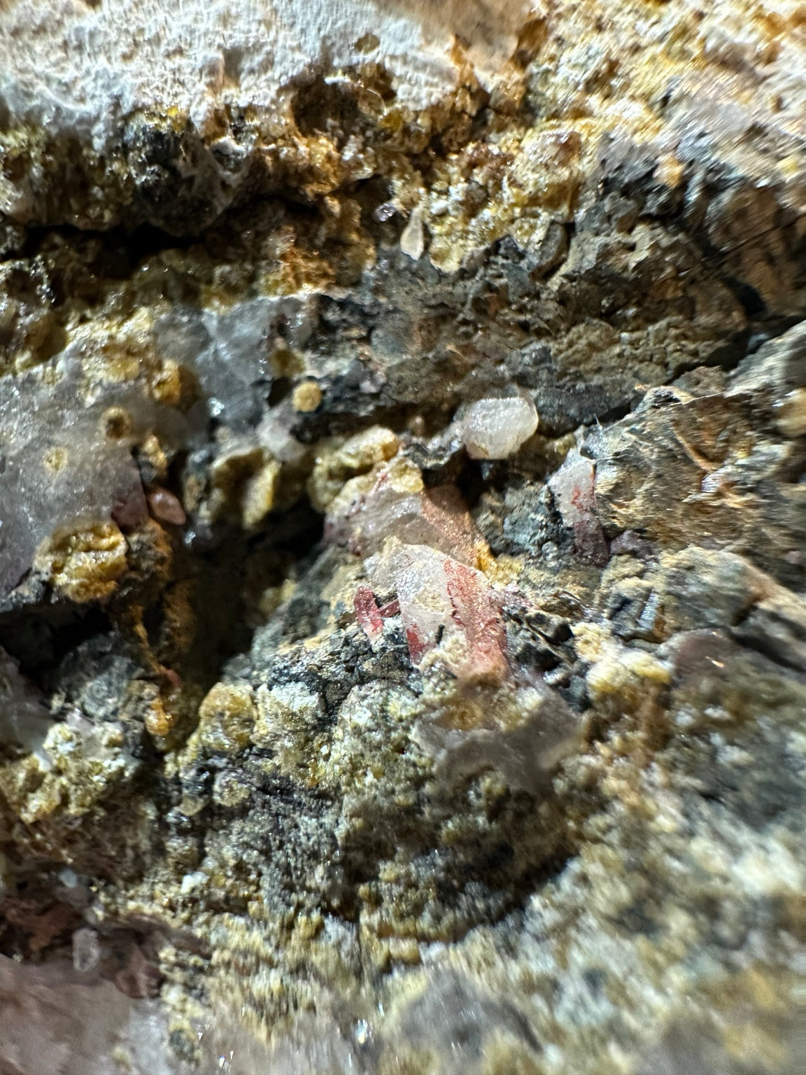 Copper-bearing mineralization on quartz matrix Reno Nevada 7 ounce specimen view 4