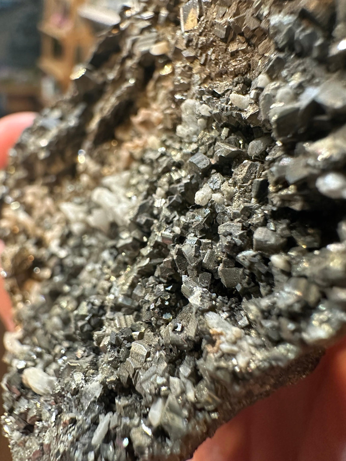 Pyrite with quartz crystal cluster, 22.1 oz — view 3