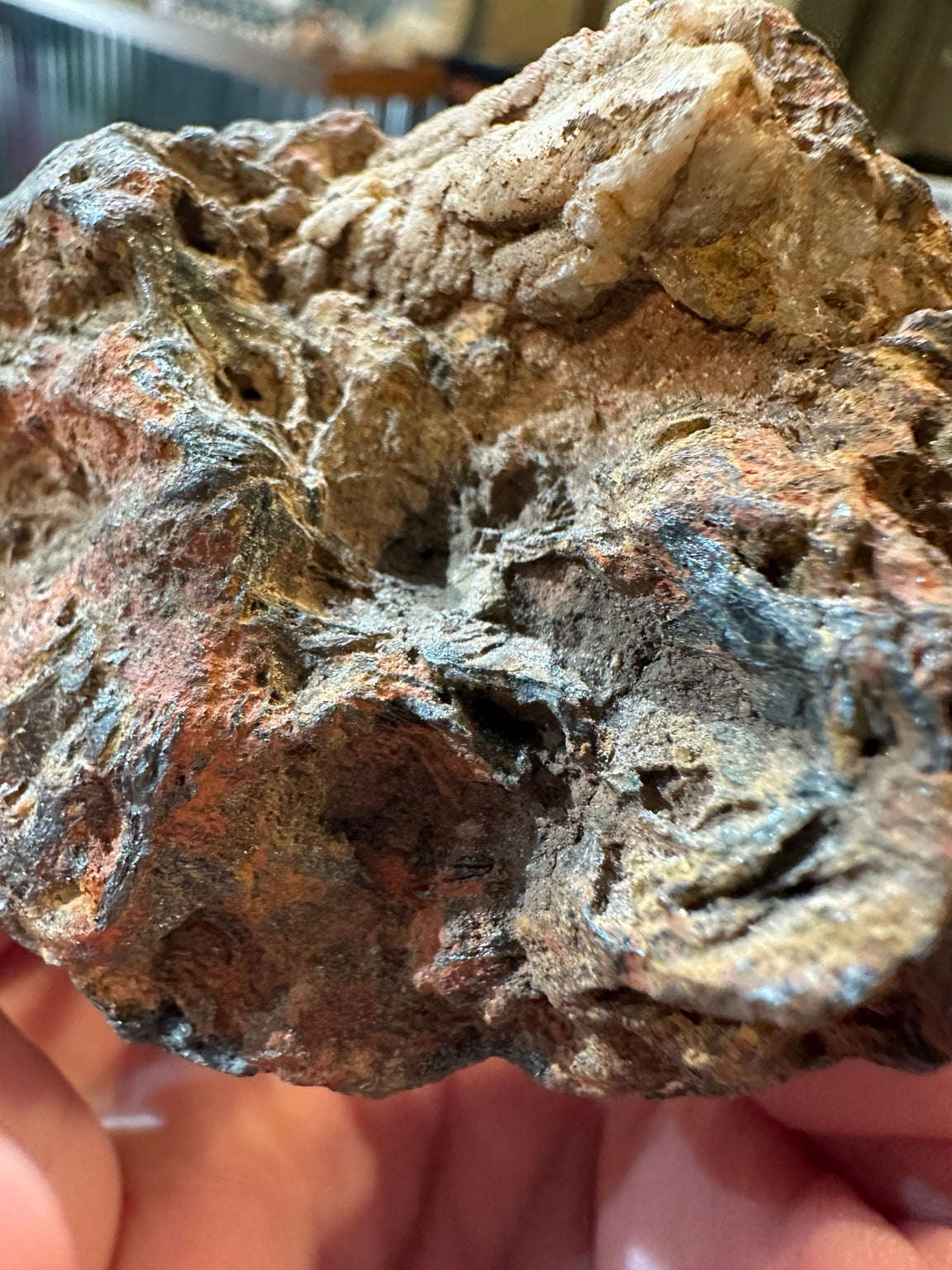 Western United States 18.7 ounce iron oxide hematite goethite mineral with metallic radiating texture, photo 3