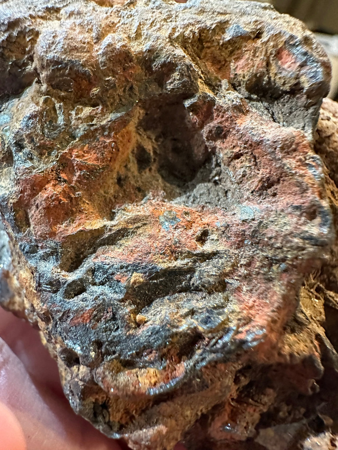 Western United States 18.7 ounce iron oxide hematite goethite mineral with metallic radiating texture, photo 4